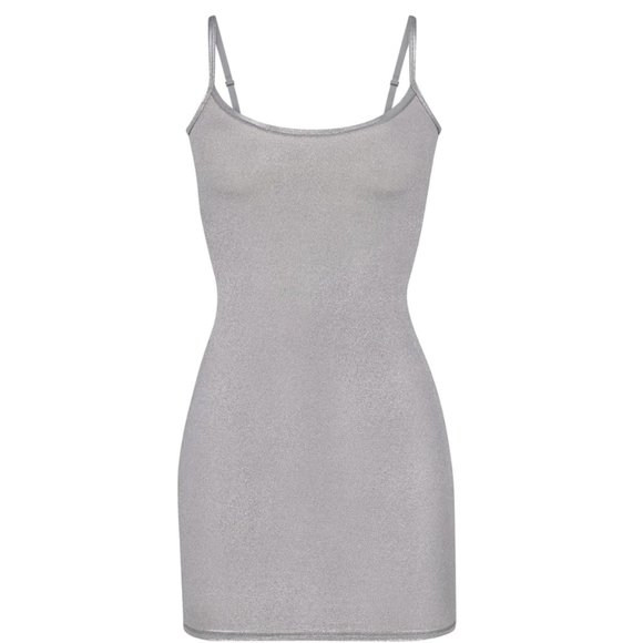 SKIMS Dresses & Skirts - SKIMS Fits Everybody Slip Dress in Limited Edition Silver--  NWT!